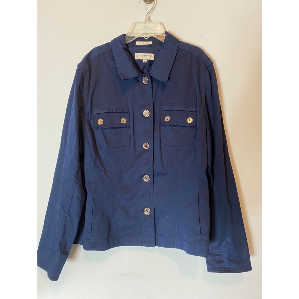 Jones New York Sport Navy Stretch Jacket Blazer XXL